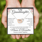 To My Granddaughter- Gifts for adult granddaughter from grandmother or grandfather - Personalized - Interlocking Hearts Necklace