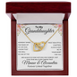 To My Granddaughter- Gifts for adult granddaughter from grandmother or grandfather - Personalized - Interlocking Hearts Necklace
