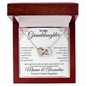 To My Granddaughter- Gifts for adult granddaughter from grandmother or grandfather - Personalized - Interlocking Hearts Necklace