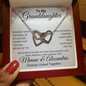 To My Granddaughter- Gifts for adult granddaughter from grandmother or grandfather - Personalized - Interlocking Hearts Necklace