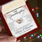 To My Granddaughter- Gifts for adult granddaughter from grandmother or grandfather - Personalized - Interlocking Hearts Necklace