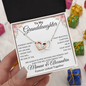 To My Granddaughter- Gifts for adult granddaughter from grandmother or grandfather - Personalized - Interlocking Hearts Necklace