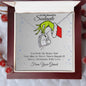To My Beautiful Soulmate | My Heart Is Three Times Happier | Forever Love Necklace | Funny Grinch Stole My Heart Christmas, Christmas Necklace For Wife, Love Necklace Gifts, Heart Necklace