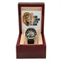 To Dad / The Man / Father's Day Gift for Dad Open Works Watch Self-winding Leather Band Water Resistant Luxury Gift Box