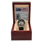 Happy Father's Day | Marine Corps Veteran (DAD * MYTH * LEGEND) Men's Openwork Watch