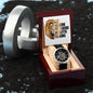 To Dad / The Man / Father's Day Gift for Dad Open Works Watch Self-winding Leather Band Water Resistant Luxury Gift Box