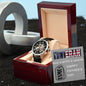 Happy Father's Day | Marine Corps Veteran (DAD * MYTH * LEGEND) Men's Openwork Watch