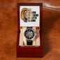 To Dad / The Man / Father's Day Gift for Dad Open Works Watch Self-winding Leather Band Water Resistant Luxury Gift Box