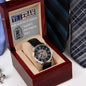 Happy Father's Day | Marine Corps Veteran (DAD * MYTH * LEGEND) Men's Openwork Watch