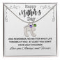 Happy Mother's Day | No Matter What Life Throws At You: | Baby Feet Necklace with Birthstone