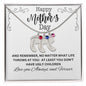 Happy Mother's Day | No Matter What Life Throws At You: | Baby Feet Necklace with Birthstone