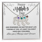 Happy Mother's Day | No Matter What Life Throws At You: | Baby Feet Necklace with Birthstone