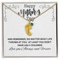 Happy Mother's Day | No Matter What Life Throws At You: | Baby Feet Necklace with Birthstone