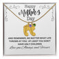 Happy Mother's Day | No Matter What Life Throws At You: | Baby Feet Necklace with Birthstone
