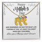 Happy Mother's Day | No Matter What Life Throws At You: | Baby Feet Necklace with Birthstone