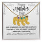 Happy Mother's Day | No Matter What Life Throws At You: | Baby Feet Necklace with Birthstone