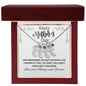 Happy Mother's Day | No Matter What Life Throws At You: | Baby Feet Necklace with Birthstone