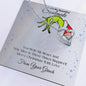 To My Beautiful Soulmate | My Heart Is Three Times Happier | Forever Love Necklace | Funny Grinch Stole My Heart Christmas, Christmas Necklace For Wife, Love Necklace Gifts, Heart Necklace