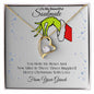 To My Beautiful Soulmate | My Heart Is Three Times Happier | Forever Love Necklace | Funny Grinch Stole My Heart Christmas, Christmas Necklace For Wife, Love Necklace Gifts, Heart Necklace