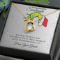 To My Beautiful Soulmate | My Heart Is Three Times Happier | Forever Love Necklace | Funny Grinch Stole My Heart Christmas, Christmas Necklace For Wife, Love Necklace Gifts, Heart Necklace