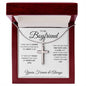 To My Boyfriend | Your Last Everything | Stainless Steel Cross Necklace