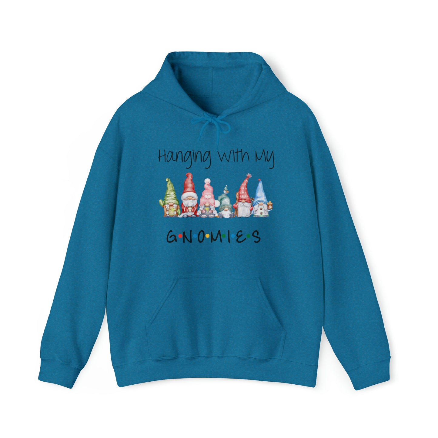 Hanging With My Gnomies Hoodie Sweatshirt - Merry Christmas Hoodie Sweatshirt - Hanging Christmas Hoodie - Christmas Gnomies Hoodie - Santa Gnome Hooded Sweatshirt