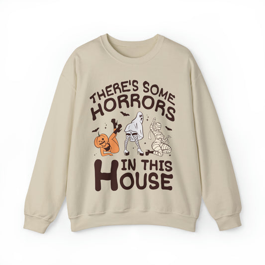 There's Some Horrors In This House Halloween Crewneck Sweatshirt