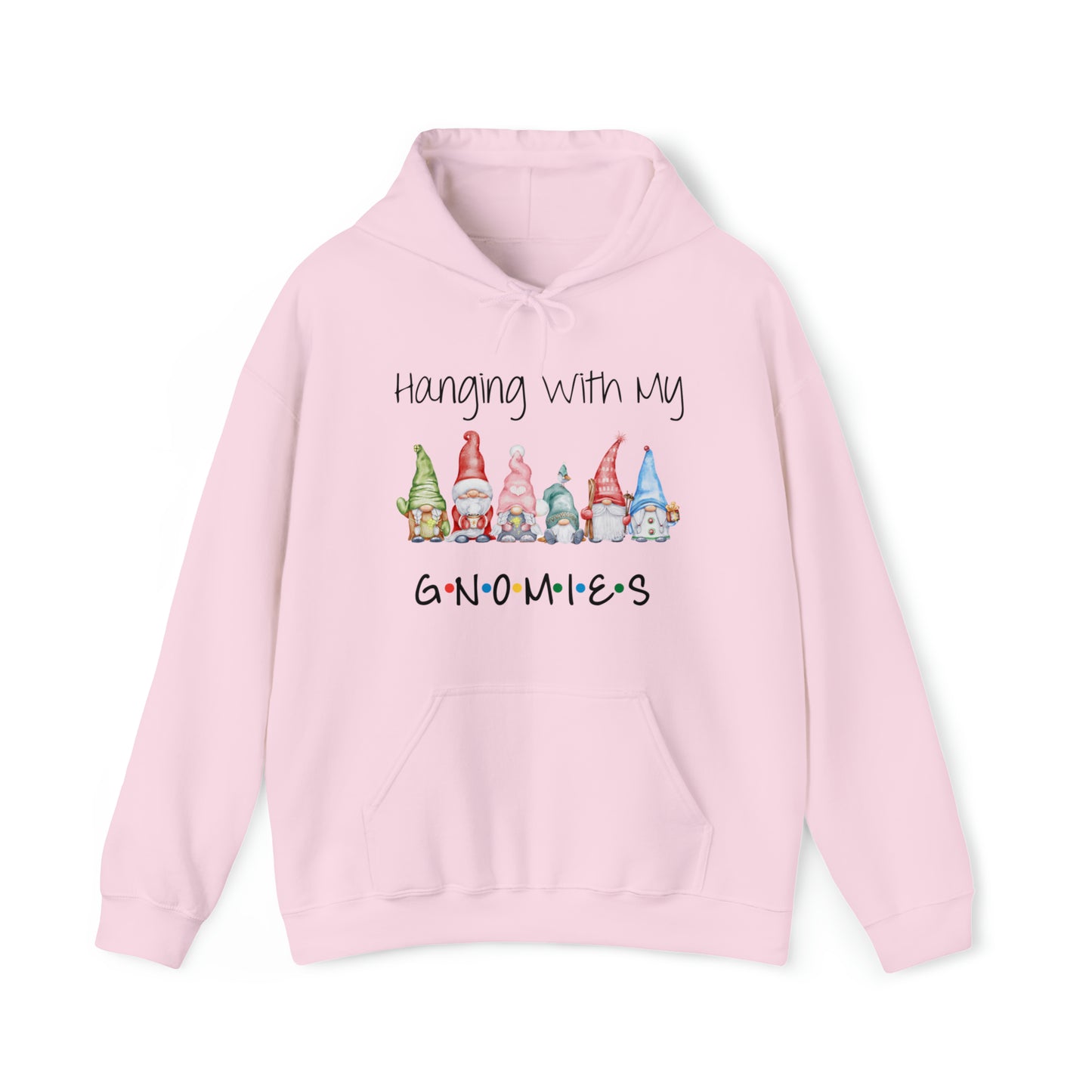 Hanging With My Gnomies Hoodie Sweatshirt - Merry Christmas Hoodie Sweatshirt - Hanging Christmas Hoodie - Christmas Gnomies Hoodie - Santa Gnome Hooded Sweatshirt