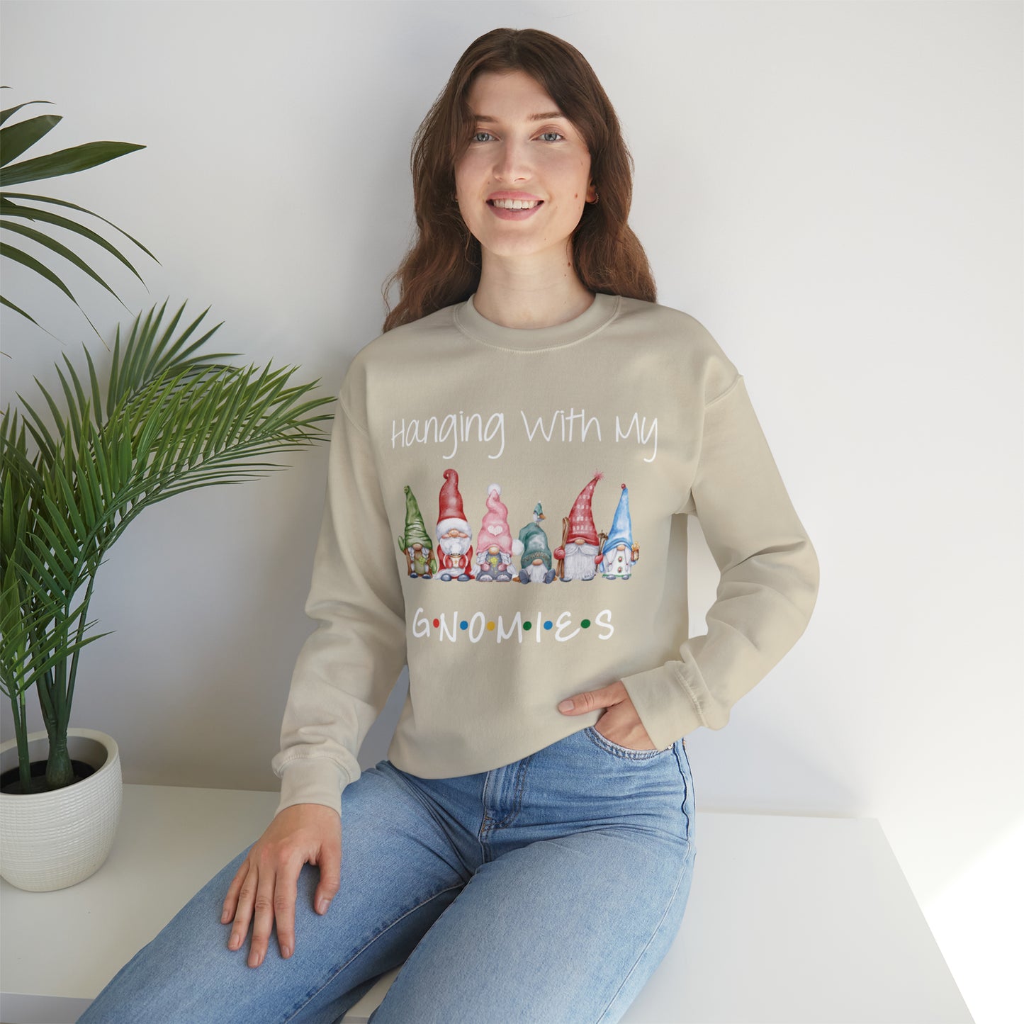 Hanging With My Gnomies Sweatshirt - Merry Christmas Sweatshirt - Hanging Christmas Sweatshirt - Christmas Gnomies Sweatshirt - Santa Gnome Crewneck Sweatshirt