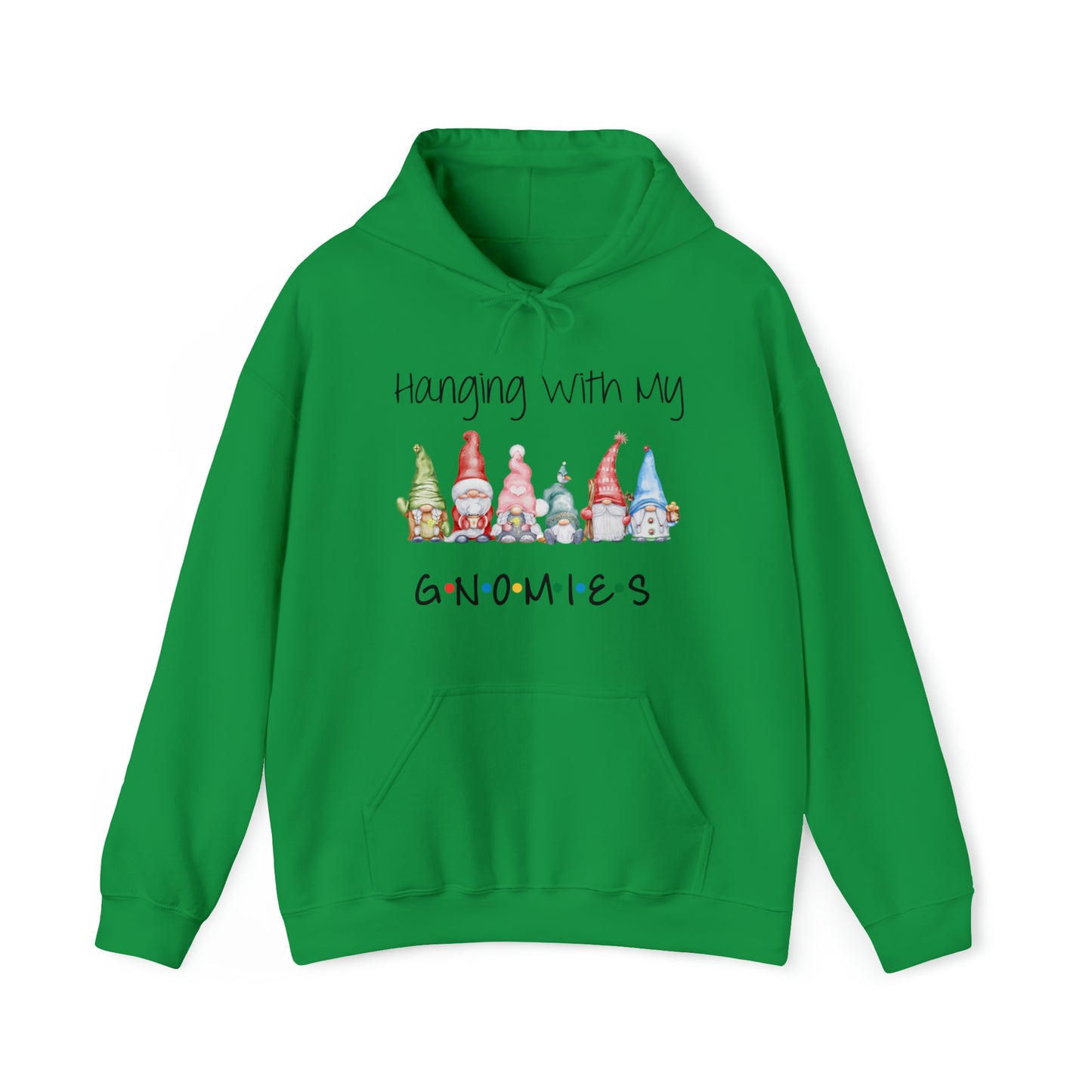 Hanging With My Gnomies Hoodie Sweatshirt - Merry Christmas Hoodie Sweatshirt - Hanging Christmas Hoodie - Christmas Gnomies Hoodie - Santa Gnome Hooded Sweatshirt