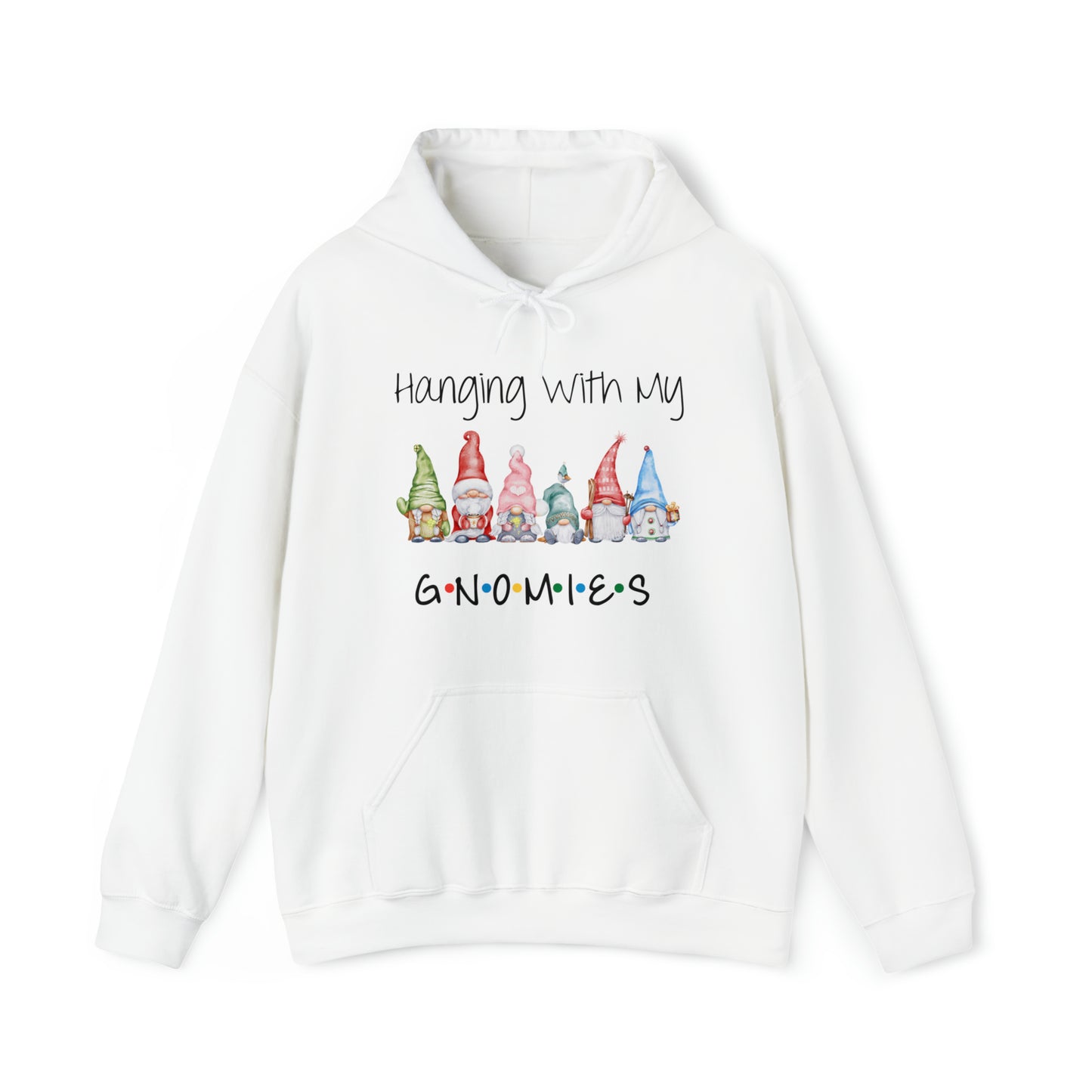 Hanging With My Gnomies Hoodie Sweatshirt - Merry Christmas Hoodie Sweatshirt - Hanging Christmas Hoodie - Christmas Gnomies Hoodie - Santa Gnome Hooded Sweatshirt