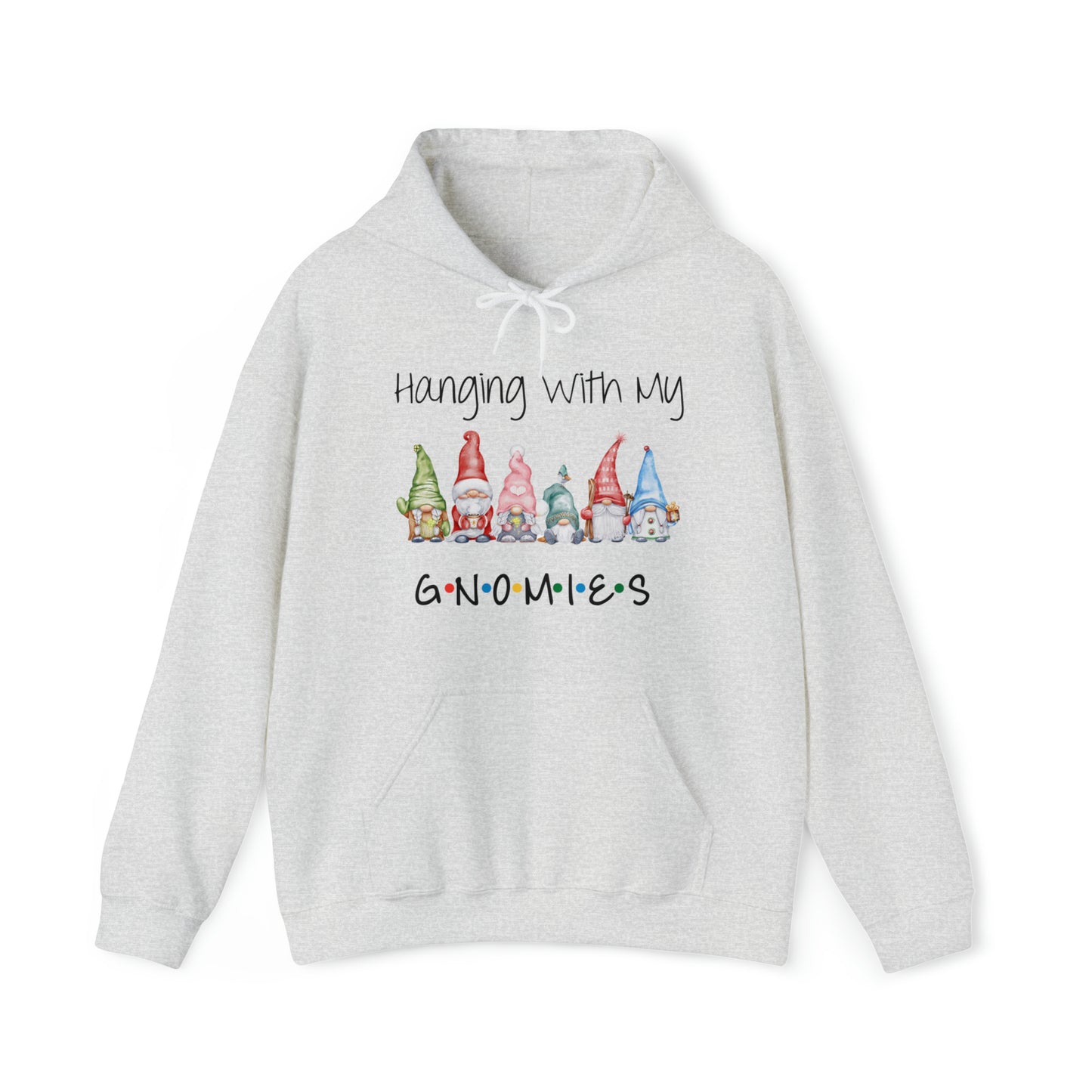 Hanging With My Gnomies Hoodie Sweatshirt - Merry Christmas Hoodie Sweatshirt - Hanging Christmas Hoodie - Christmas Gnomies Hoodie - Santa Gnome Hooded Sweatshirt