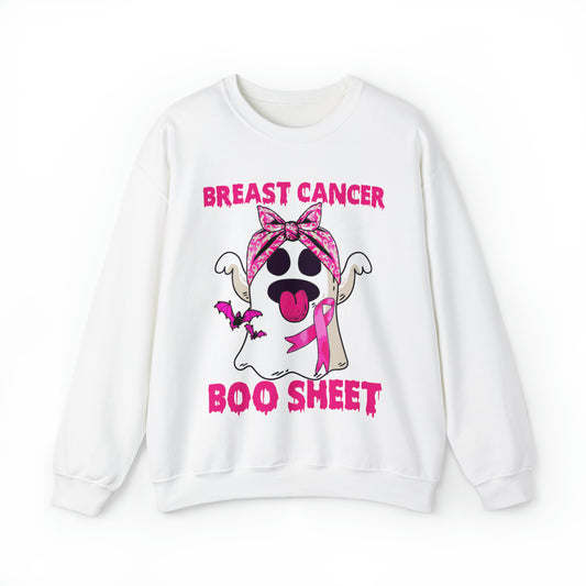 Breast Cancer Is Boo Sheet 3 Crewneck Sweatshirt