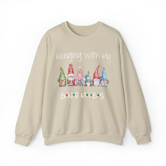 Hanging With My Gnomies Sweatshirt - Merry Christmas Sweatshirt - Hanging Christmas Sweatshirt - Christmas Gnomies Sweatshirt - Santa Gnome Crewneck Sweatshirt