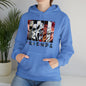 Horror Characters Friends Hoodie, Halloween Hoodie Both Print, Halloween Horror Characters ,Friends Halloween Hoodie