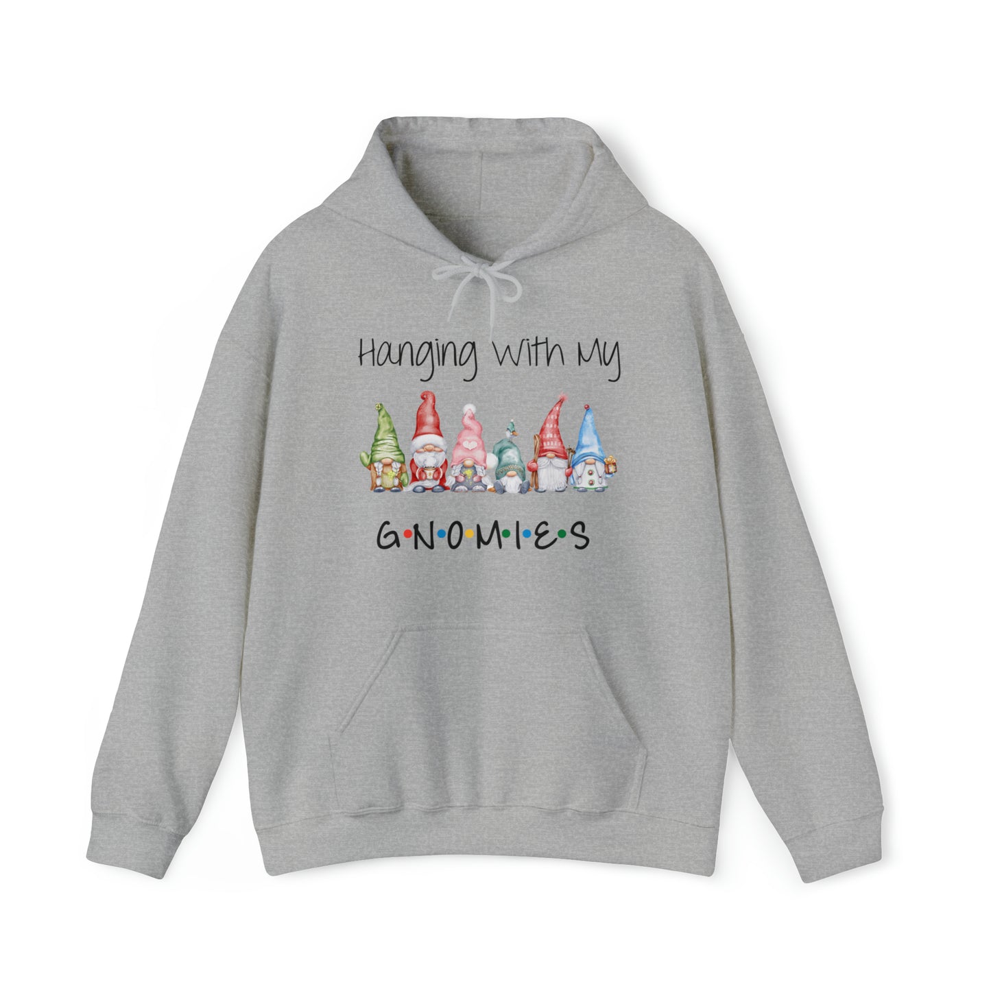 Hanging With My Gnomies Hoodie Sweatshirt - Merry Christmas Hoodie Sweatshirt - Hanging Christmas Hoodie - Christmas Gnomies Hoodie - Santa Gnome Hooded Sweatshirt