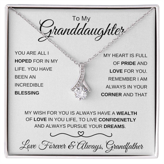 To My Granddaughter | My Heart Is Full Of Pride | Alluring Beauty Necklace