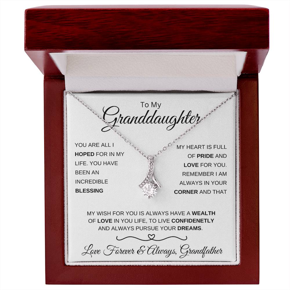 To My Granddaughter | My Heart Is Full Of Pride | Alluring Beauty Necklace