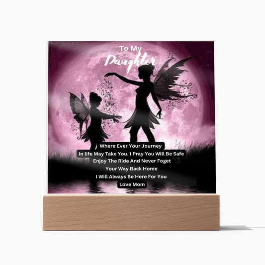 To My Daughter | Never Forget Your Way Home | Acrylic Square Plaque