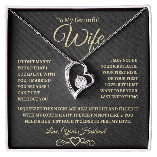 To My Beautiful Wife | Forever Love Necklace | BG