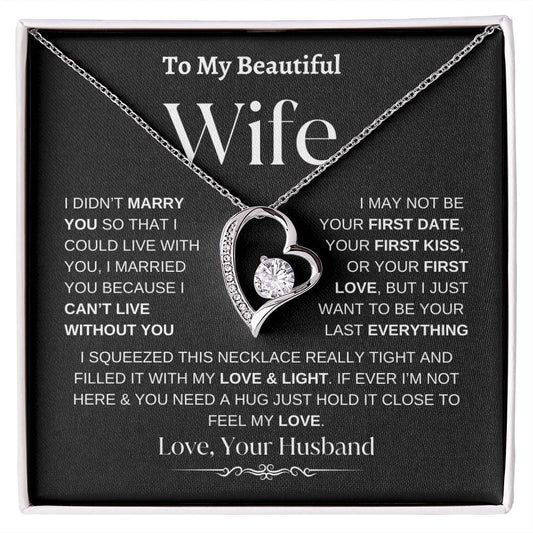 To My Beautiful Wife | Forever Love Necklace | BW1