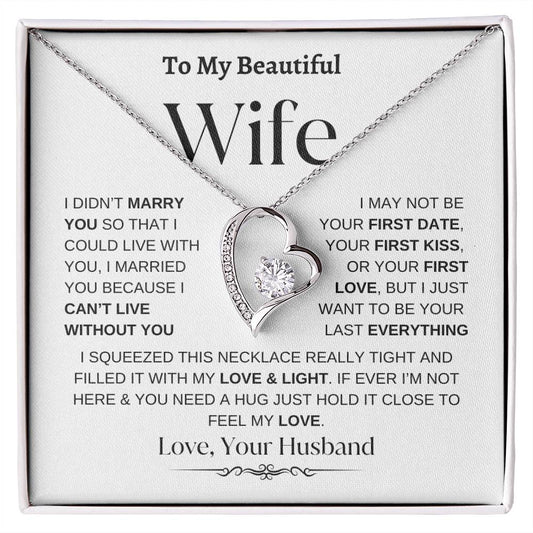 To My Beautiful Wife | Forever Love Necklace | WB