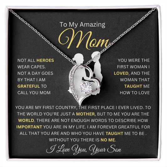 To My Amazing Mom | My First Country | Forever Love Necklace