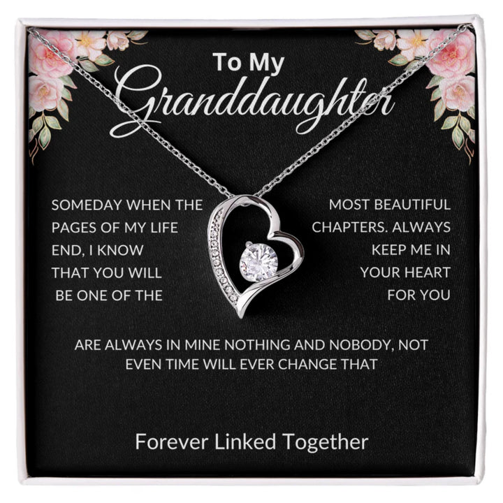 To My Granddaughter - Gifts for adult granddaughter from grandmother or grandfather - Personalized  - Forever Love Necklace