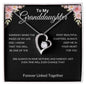 To My Granddaughter - Gifts for adult granddaughter from grandmother or grandfather - Personalized  - Forever Love Necklace