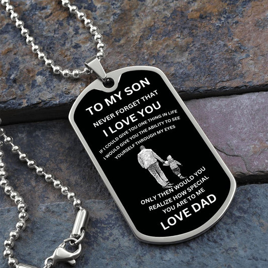 To My Son | Never Forget | Dog Tag