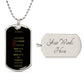 To My Son Stronger | Dog Tag