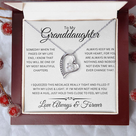 To My Granddaughter | Always Keep Me In Your Heart | Forever Love Necklace