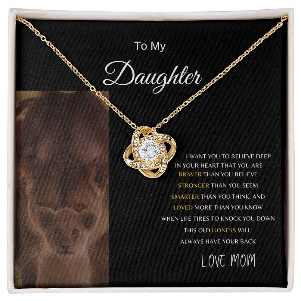 TO MY DAUGHTER | LOVE KNOT NECKLACE