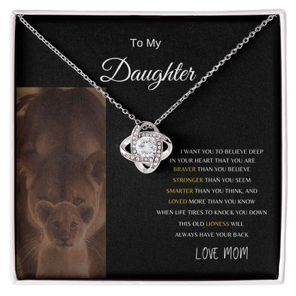 TO MY DAUGHTER | LOVE KNOT NECKLACE